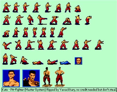 Master System - Pit-Fighter - Kato - The Spriters Resource