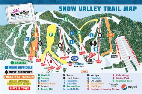 Snow Valley Ski Resort Map - Clarey Caroljean