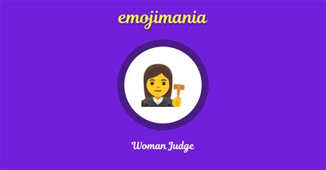 👩‍⚖️ Woman Judge emoji Copy & Paste - Emojimania