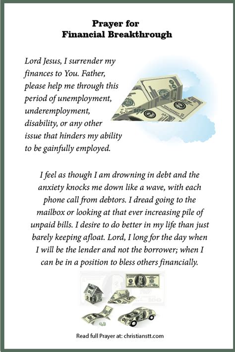 Prayer for money and financial breakthrough – Artofit