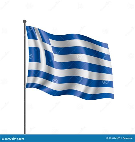 Greece Flag, Vector Illustration Stock Vector - Illustration of government, national: 123174923