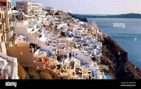 Aerial view of santorini hi-res stock photography and images - Alamy