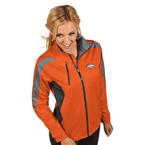 Women's Denver Broncos Antigua Orange Discover Full-Zip Jacket