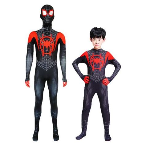 Spiderman Boy Costume Superhero Tight-fitting Children's Black Spider One-piece Performance ...