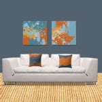 Blue and Orange Color Palette to Transform a Home • KBM D3signs