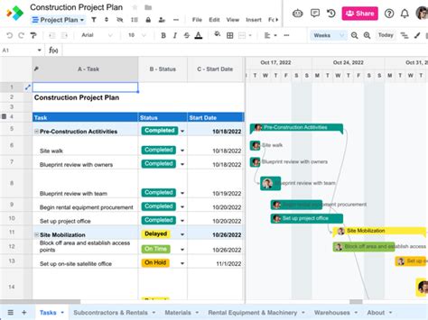 Project Plan Timeline Excel Template