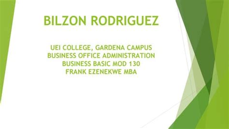 Bilzon rodriguez the modern american office UEI COLLEGE, GARDENA CAMPUS ...