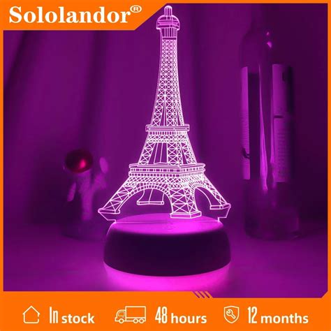Paris Eiffel Tower 3d Led Night Light Kids Bedroom Table Lamp ☆国内最安値に挑戦☆