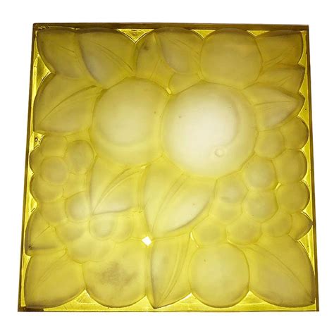Rene Lalique Glass Panel "Fruits" For Sale at 1stDibs