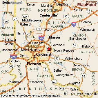 Camp Dennison, Ohio Area Map & More