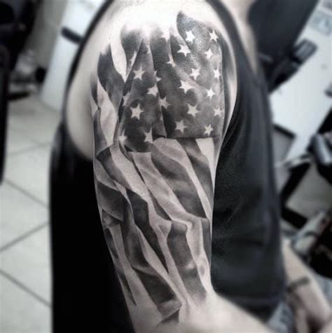 Top 60 Best American Flag Tattoos For Men - USA Designs