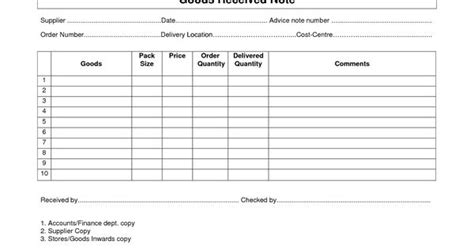 Image result for goods received note format download | Download | Pinterest