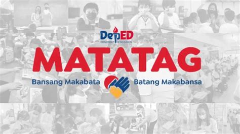 an advertisement with images of people and words that read,'matatag bansang makabata batang ...