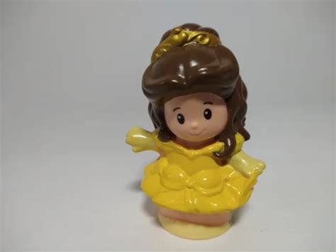 FISHER PRICE LITTLE People Disney PRINCESS BELLE in yellow CASTLE ...