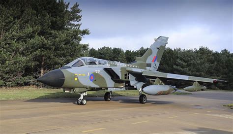 RAF Tornado GR.4 (ZG752) in a special retro green/grey camouflage scheme ahead of the type's ...