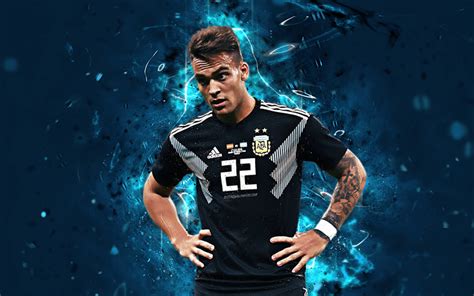 Download wallpapers Lautaro Martinez, black uniform, Argentina National ...