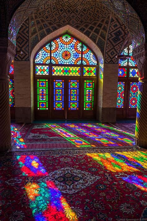 HD wallpaper: nasir al mulk mosque, shiraz, iran, sun, window, no ...