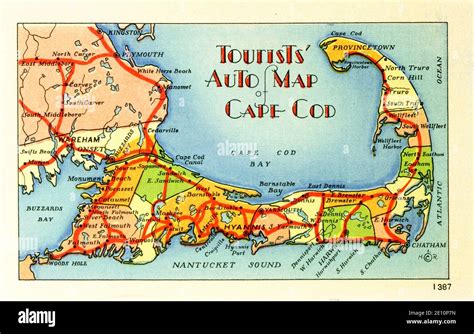 Cape cod massachusetts map hi-res stock photography and images - Alamy