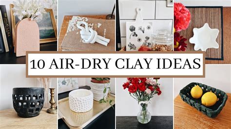 10 DIY AIR DRY CLAY IDEAS - Aesthetic Home Decorations - YouTube