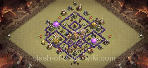 Best Anti 3 Stars War Base TH7 with Link, Anti Air / Dragon - Town Hall ...