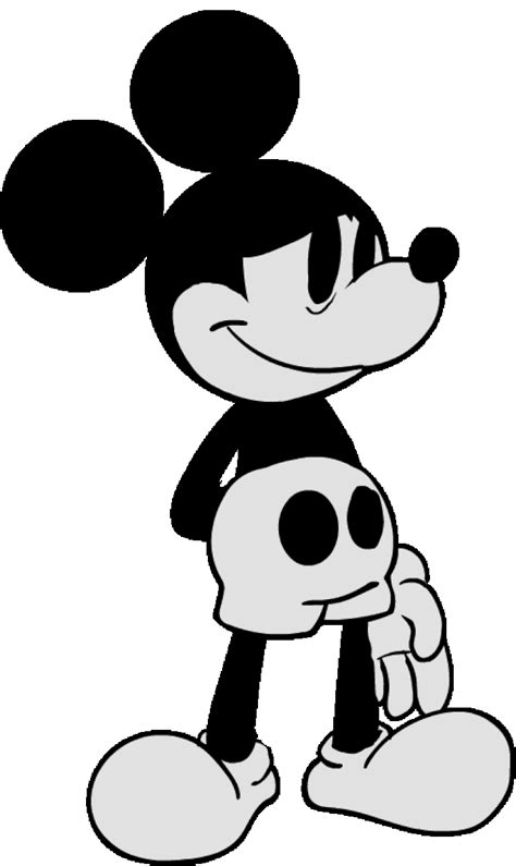 mickey mouse cartoon character with black and white background