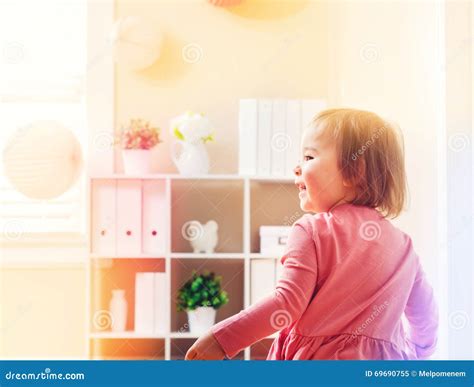 Happy Toddler Girl Playing with Toys Stock Image - Image of lifestyle, play: 69690755