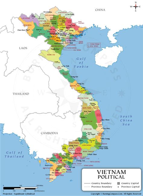 Vietnam Province Map, Vietnam Political Map