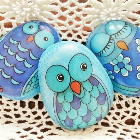 Owl Painting, Rock Painting Art, Pebble Painting, Pebble Art, Stone Painting, Painted Rocks Owls ...