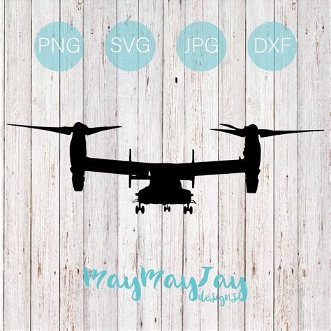 V-22 Osprey Silhouette Svg Png Dxf Jpg Files - Etsy