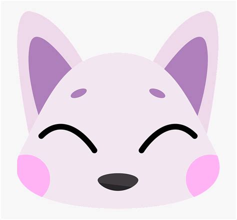 Fox, Pink, Animal, Cute, Smile - Cartoon, HD Png Download - kindpng