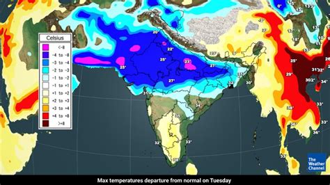 Daytime Temperatures Across Northwest, Central India to Dip 4-8°C Below ...