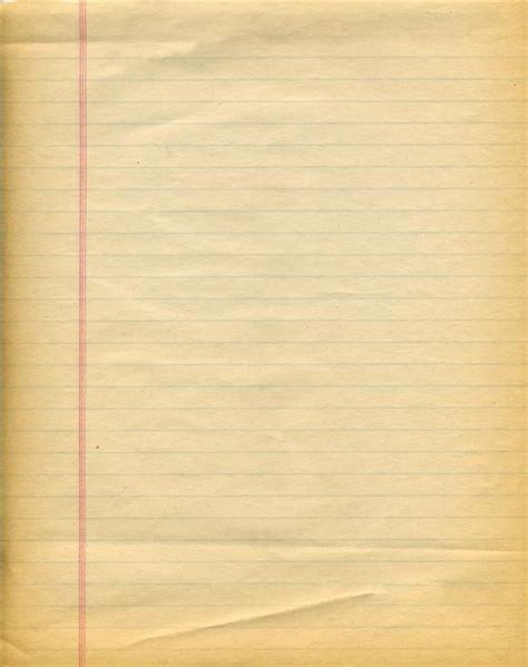 a piece of lined paper with red lines on it and an orange stripe down the middle