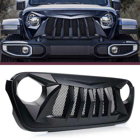 Buy Front Grill for Jeep Wrangler JL Gladiator JT Rubicon Sahara Sport ...