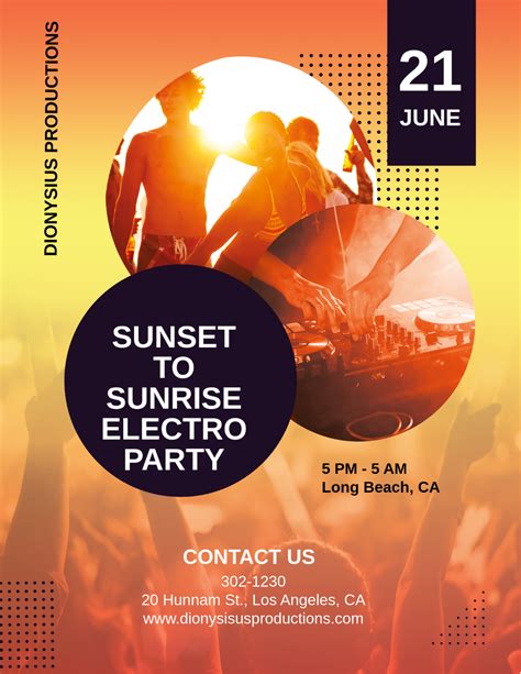 Sunset to Sunrise Flyer Template - Edit Online & Download Example ...