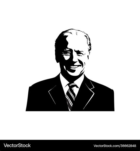 A portrait president joe biden Royalty Free Vector Image