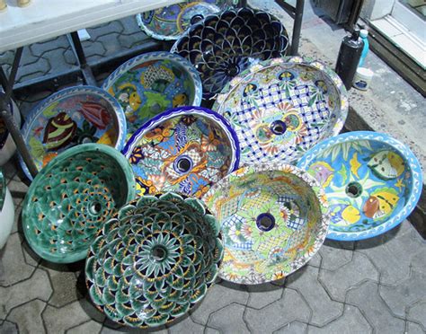 Hand painted hand basins | On sale in Playa Del Carmen | Flickr