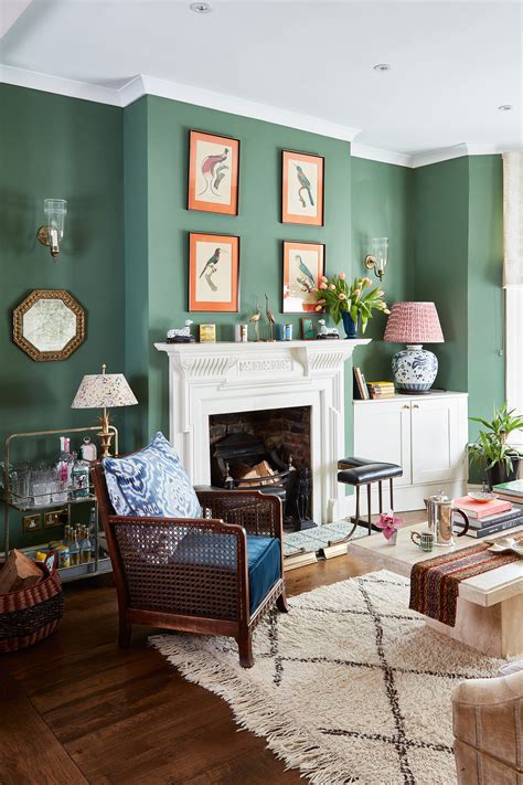 Real home: a stylish transformation of a late-Victorian terrace | Green walls living room ...