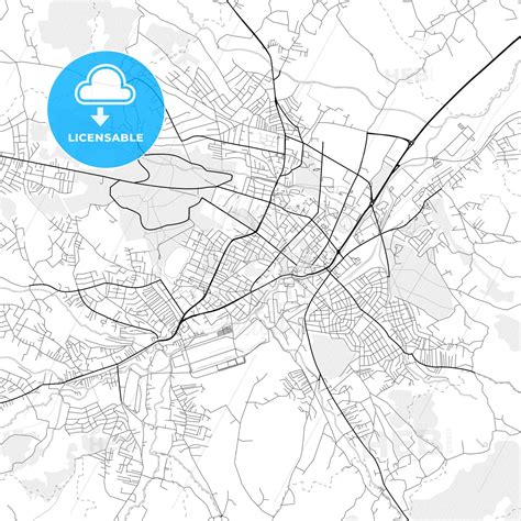 Nice bright vector map of Kragujevac, Šumadija, Serbia with fine ...