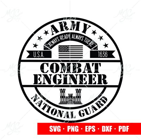 Army Combat Engineer Svg, American Flag, National Guard Svg, Military ...