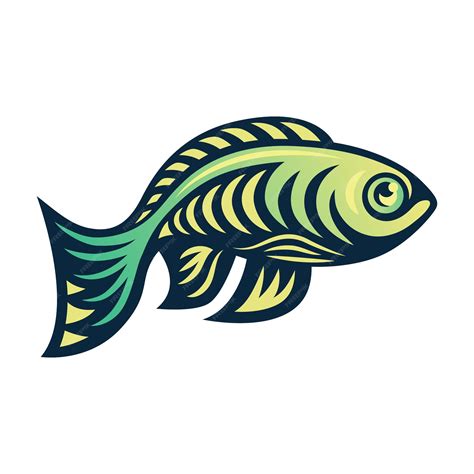 Premium Vector | Green fish vector logo