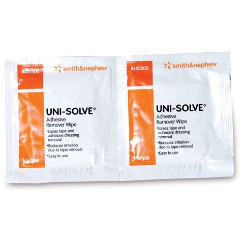 Uni-Solve Adhesive Remover Wipes (Pack of 50) - RiteWay Medical