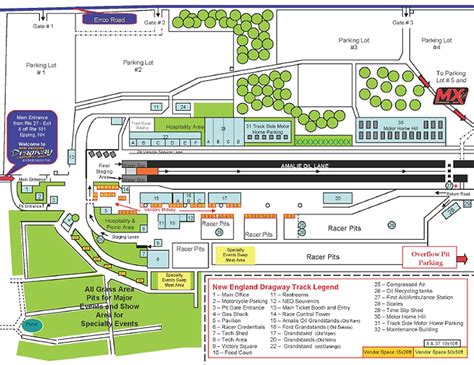 Maps & Seating Charts | New England Dragway