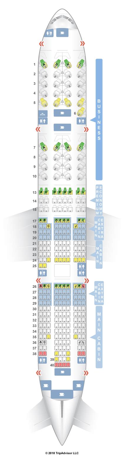 SeatGuru Seat Map American Airlines Boeing 777-200 (777) V4