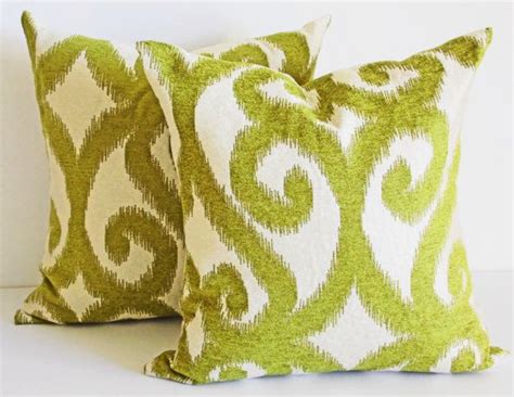 Green Ikat Pillow | Ikat pillows, Green ikat, Ivory pillow