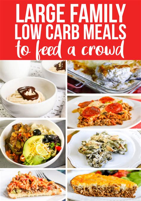 Large Family Low Carb Meals to Feed a Crowd - Large Family Table