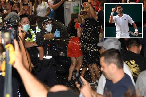 Novak Djokovic chaos as cops pepper-spray fans swarming car after ...