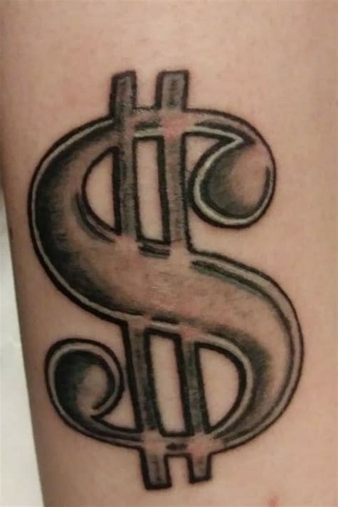 Tattoo uploaded by Hannah Belle • Dollar sign tattoo Money Black and grey • 741812 • Tattoodo