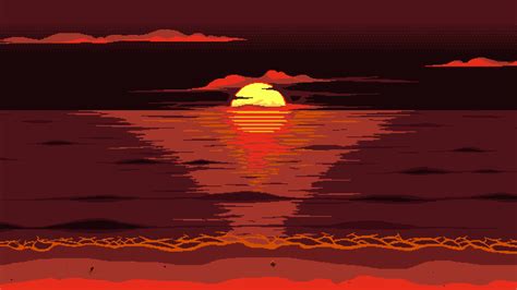 7680x4320 Red Dark Pixel Art Sunset 8k 8K ,HD 4k Wallpapers,Images ...