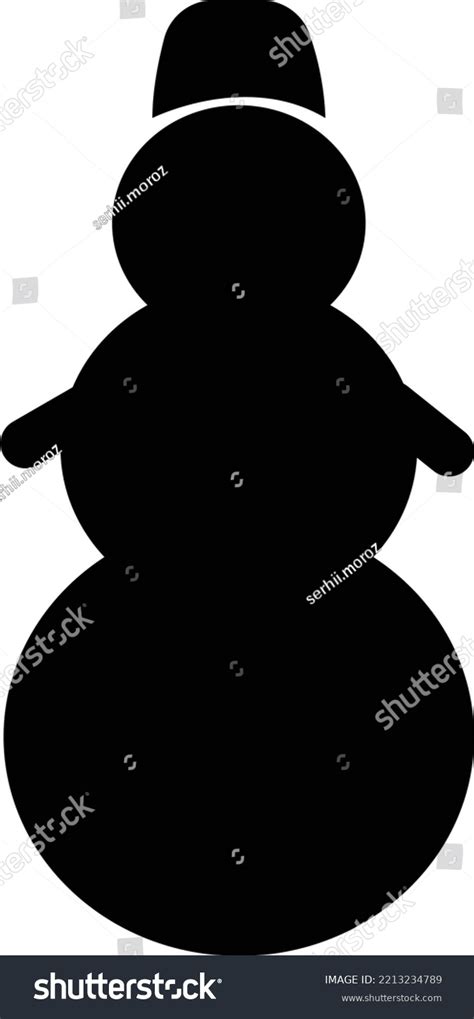 Snowman Silhouette Black White Stock Vector (Royalty Free) 2213234789 ...