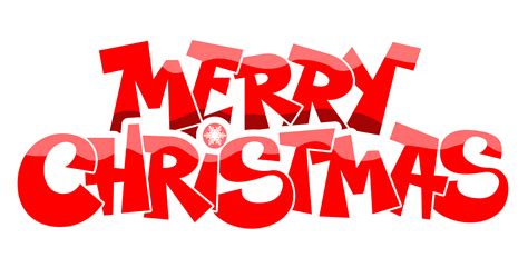 Festive Merry Christmas Text PNG Vector Image